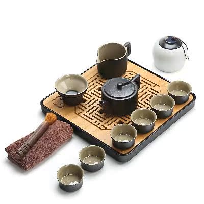 日式黑陶便携旅行茶具套装功夫茶具整套茶壶茶杯陶瓷茶具茶盘|ruв категории посуда, чайный сервиз, кунг - Фу, чайный сервиз - от Buy2taobao.com для оказания профессиональной услуги покупки агента Taobao