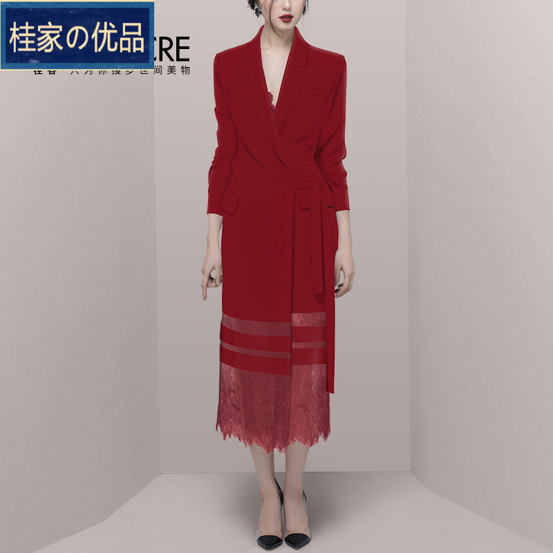 Aon's snow 361 Official website gules Retro Dress Women's wear 2019 Summer wear new pattern temperament Long sleevein the Women's clothing/Boutique , Suit category - from Buy2taobao.com to provide professional Taobao agent buy service