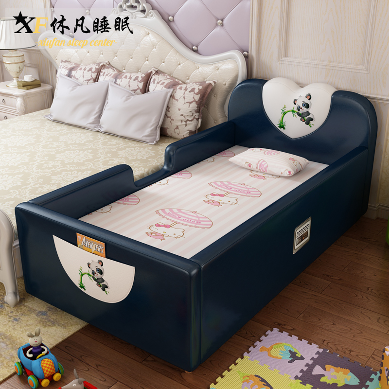儿童床带护栏男孩女孩公主小床单人床幼儿园宝宝边床加宽拼接大床|ruв категории жилой мебели, кровать класса, детская кровать - от Buy2taobao.com для оказания профессиональной услуги покупки агента Taobao