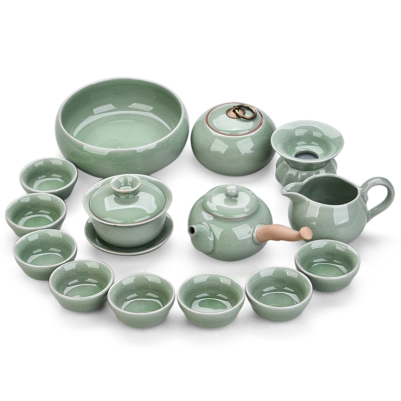 哥窑 茶壶茶杯盖碗 青瓷整套开片功夫茶具套装家用在类目 餐饮具, 茶具, 功夫茶具中 - 来自Buy2taobao.com提供专业的淘宝代购服务