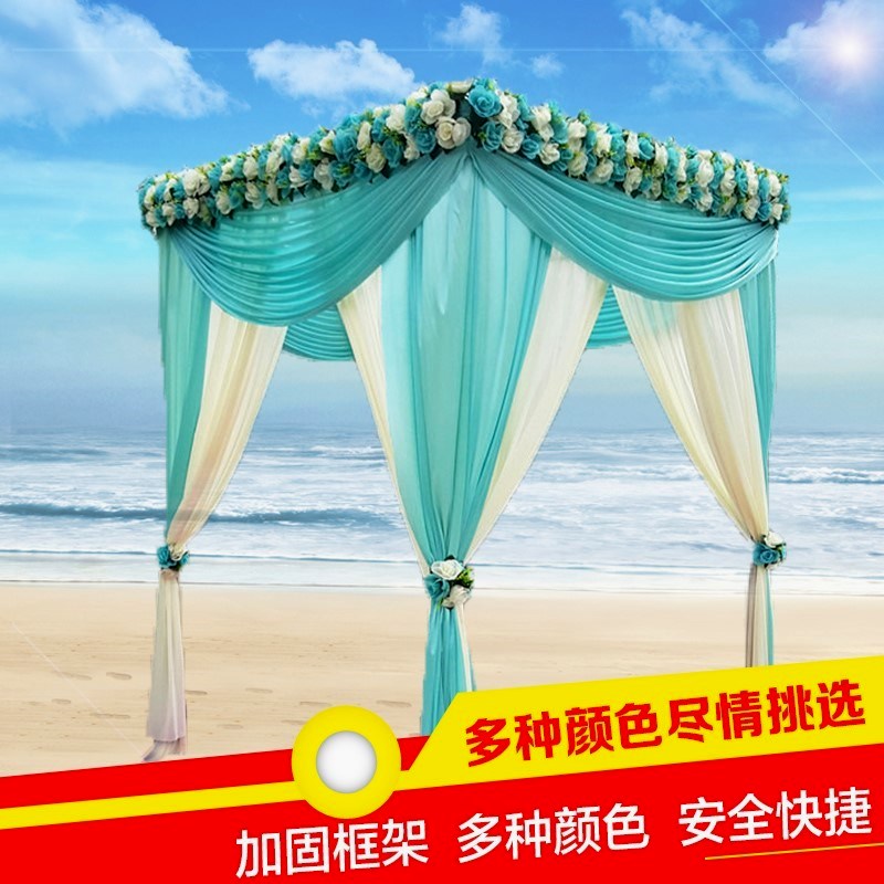 新款婚庆道具四角亭喜方婚礼仪式架子纱幔公主花送礼掌柜推荐|msdalam kategori bekalan perayaan/hadiah, set perkahwinan/props, Arch - dari Buy2taobao.com untuk memberikan perkhidmatan ejen Taobao profesional membeli
