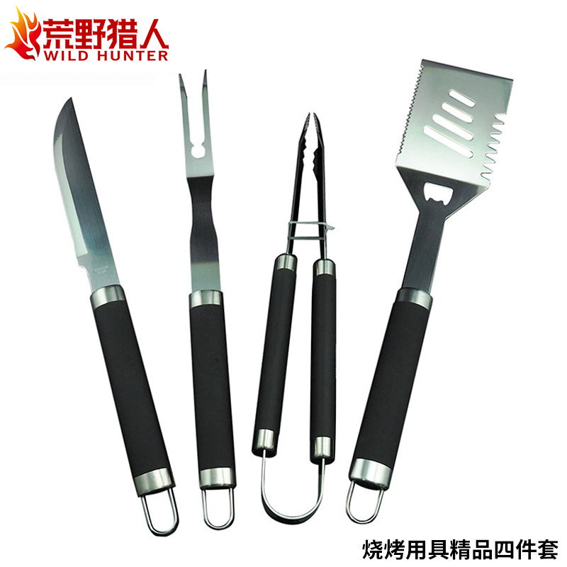 荒野獵人不鏽鋼四件套刀叉鏟夾 燒烤用品 燒烤工具在類目 廚房/烹飪用具, 燒烤/烘焙用具, 燒烤架爐/燒烤DIY用具, 燒烤夾/叉/鏟/針中 - 來自Buy2taobao.com提供專業的淘寶代購服務