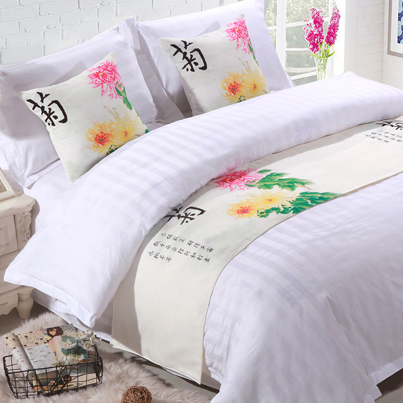 hotel hotel The bed Supplies high-grade Chinese style Solid End of the bed towel Bed flag End of the bed pad Bed covers End of the bed Decorative stripin the Bedclothes , Bed covers category - from Buy2taobao.com to provide professional Taobao agent buy service