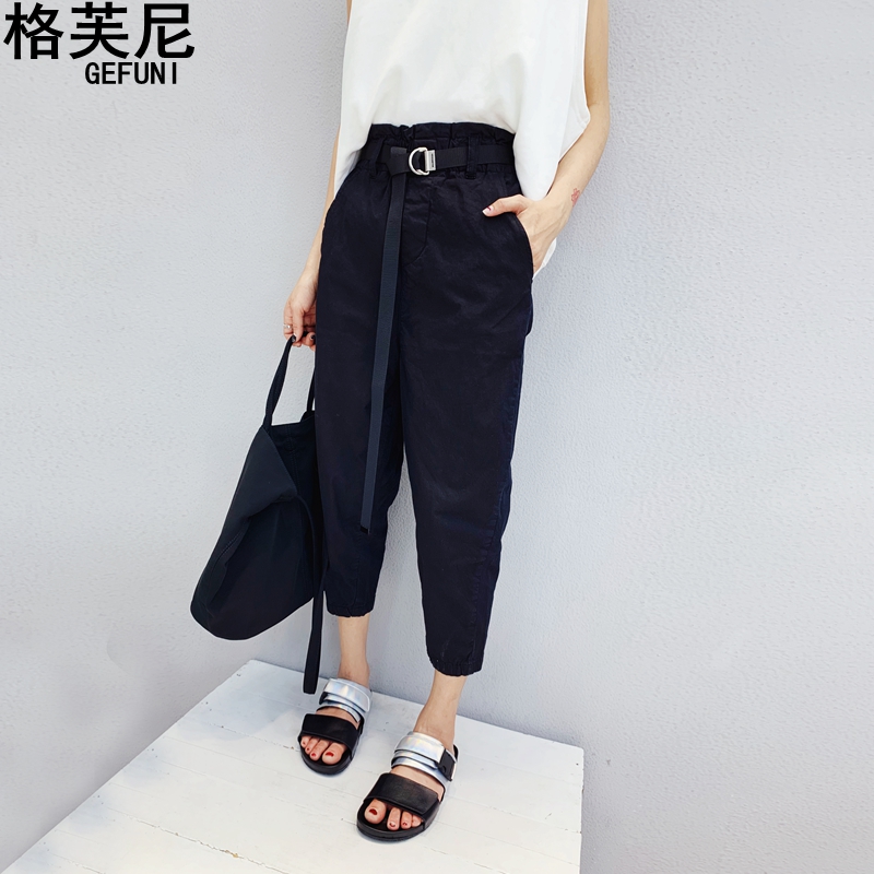 蘿蔔褲女2019夏季新款韓版學生寬松薄款黑色休閑八分哈倫褲褲子女在類目 女裝/女士精品, 褲子, 休閒褲中 - 來自Buy2taobao.com提供專業的淘寶代購服務