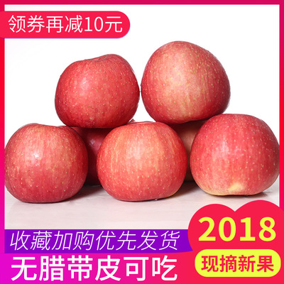 现摘现发陕西红富士苹果10斤应季脆甜大果新鲜当季非洛川水果包邮