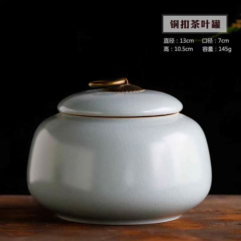 Three Qin Tang Ruyao Tea pot medium , please ceramics Tea pot Canister Tea pot Film opening Retro Storage tanks S54013in the Tableware , Tea set , Tea caddy category - from Buy2taobao.com to provide professional Taobao agent buy service
