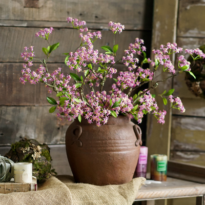 左岸麦田 Crape紫兰花复古紫色假花仿真花客厅装饰花绢花插花花艺