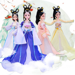 中国古装巴比换装娃娃套装大礼盒民族古代仙女