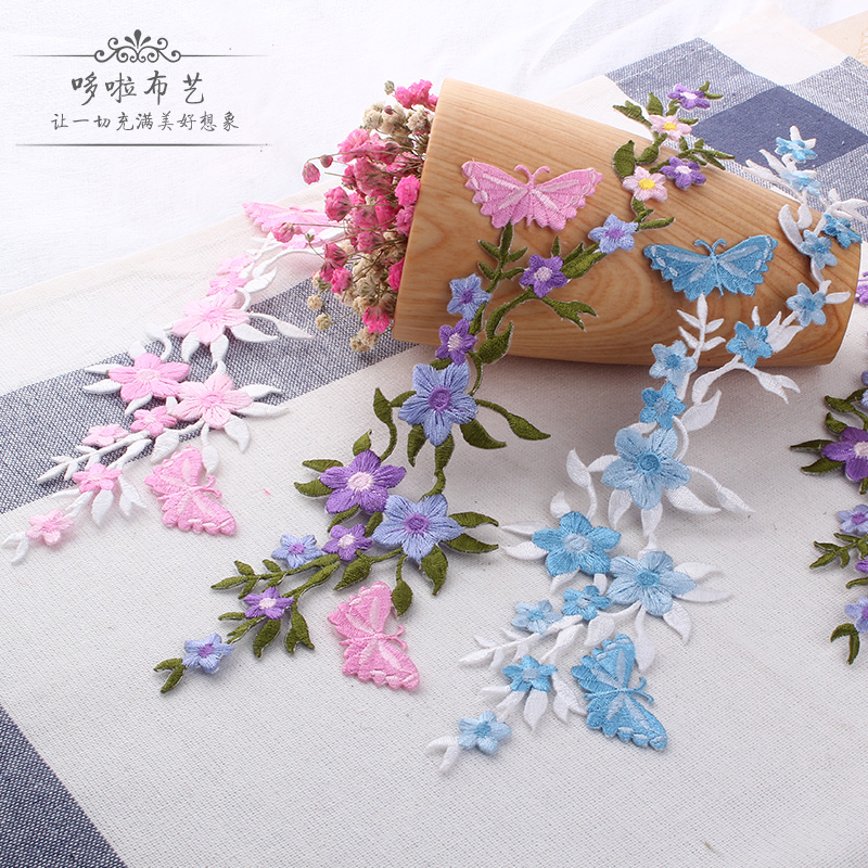衣服DIY装饰手工蝴蝶花朵刺绣布贴裙子补丁贴花大号服装辅料熨烫在类目 居家布艺, 缝纫DIY材料、工具及成品, 缝纫DIY配件/辅料/配饰, 布贴中 - 来自Buy2taobao.com提供专业的淘宝代购服务