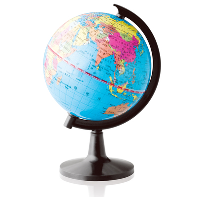 得力地球仪学生用小型10.6cm标准教学研究高清 经典中文地形3031