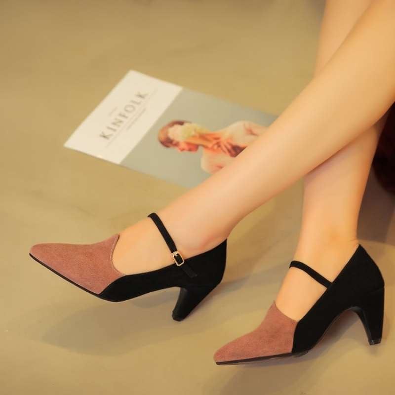 Spring and summer new pattern violet Single shoes Middle heel Tip fashion sexy Feminine Buckle Versatile Women's Shoes temperamentin the Women's Shoes, Sandals category - from Buy2taobao.com to provide professional Taobao agent buy service