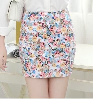 Spring and summer Large Broken flowers Package hip skirt Elastic force Printed skirt Step Tight skirt Retro Playing Miniskirtin the Women's clothing/Boutique , Skirts category - from Buy2taobao.com to provide professional Taobao agent buy service