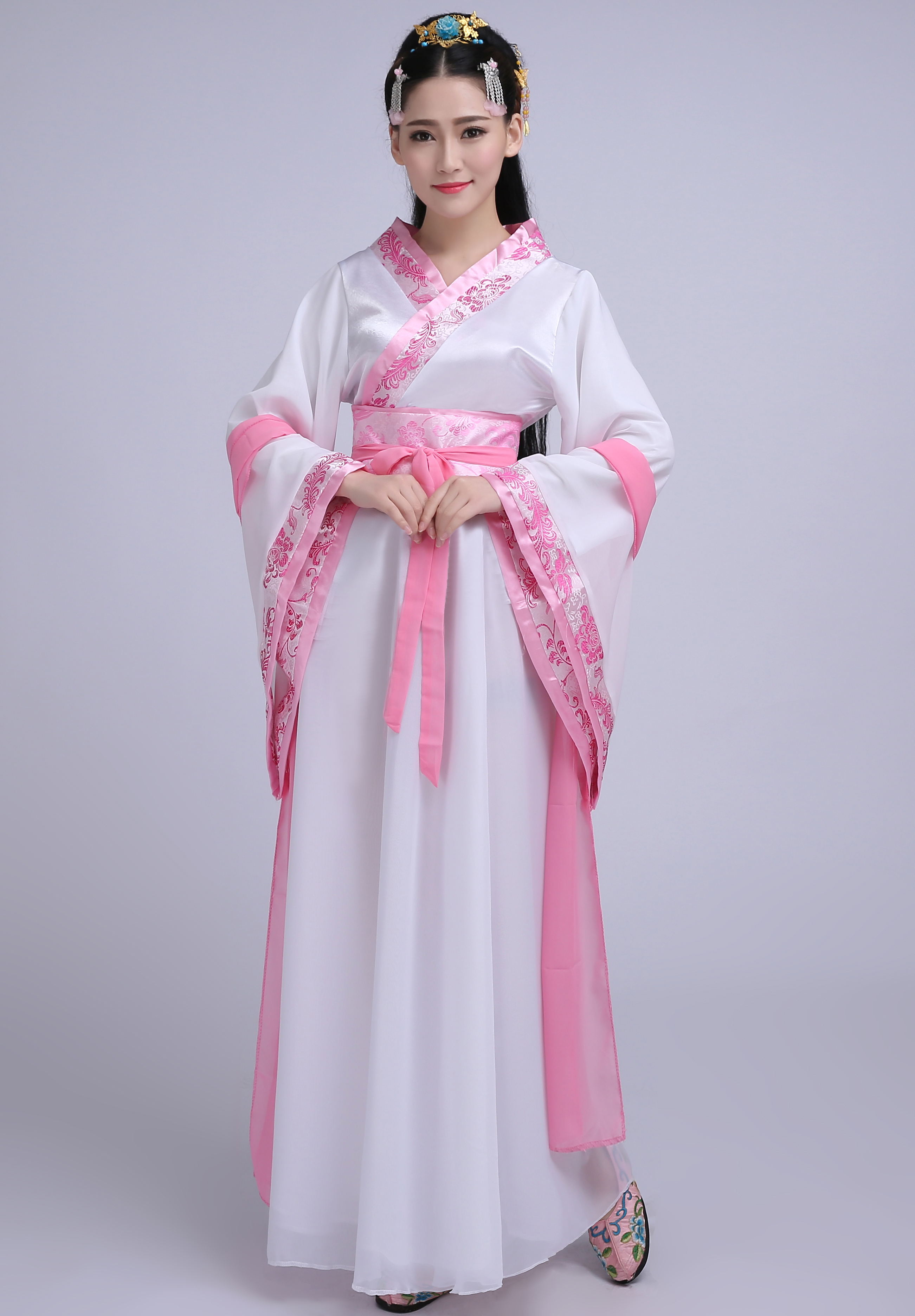 日常汉服女改良襦裙加肥加大码古装服装仙女中国风古筝演出服成人|msdalam kategori Butik wanita / wanita, pakaian/pakaian kebangsaan/peringkat pakaian, pakaian kebangsaan/pakaian - dari Buy2taobao.com untuk memberikan perkhidmatan ejen Taobao profesional membeli