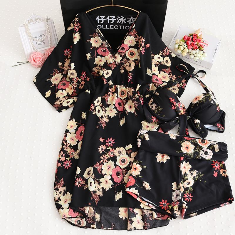 Large Swimsuit mm200 Three-piece Suite Easy conservative hot spring Show thin Skirt Mid length version Big chestin the Sports/Yoga/Fitness/Fans supplies , Swim , Bikini category - from Buy2taobao.com to provide professional Taobao agent buy service