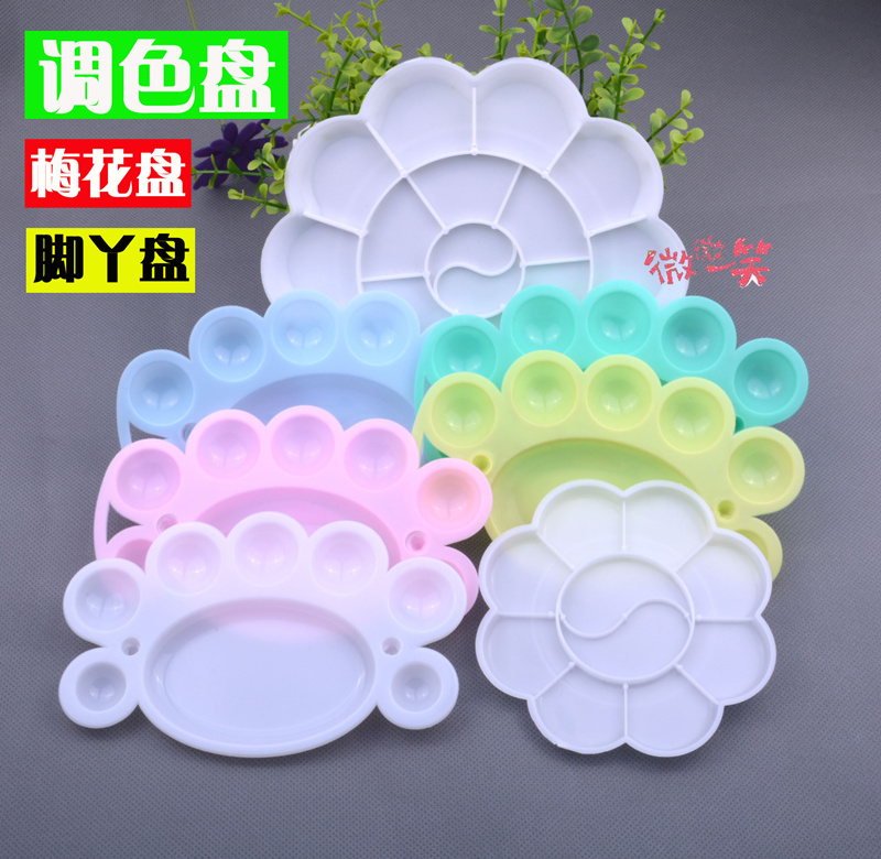kindergarten Early education children painting Fine Arts painting Feet Paint tray Plum blossom Palette Plastic Graffitiin the Toy/Childs/Puzzle/Building block/Model , Painting Supplies , Palette category - from Buy2taobao.com to provide professional Taobao agent buy service