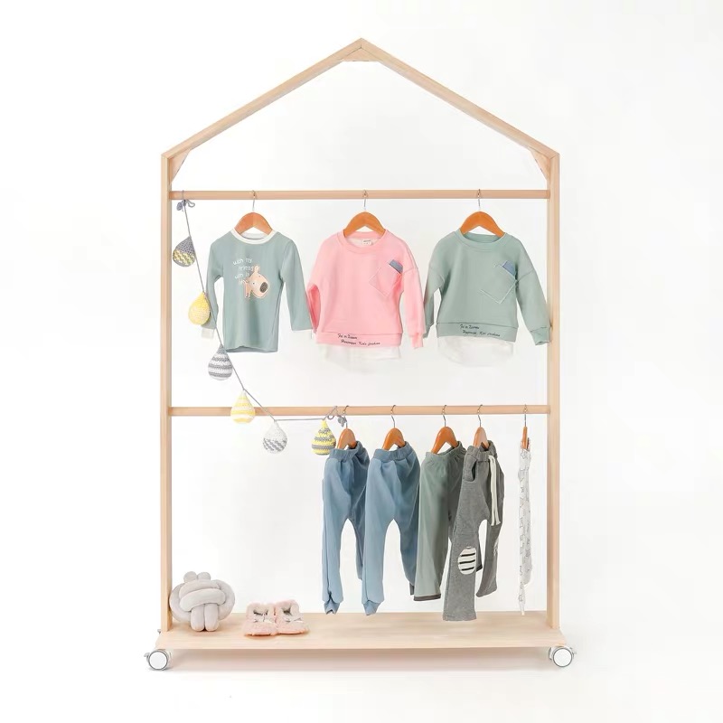 Children's clothing store Display rack goods shelves woodiness to ground coat hanger multi-function household bedroom Clothes hanger Single polein the Residential furniture , Shelf , Coat Rack category - from Buy2taobao.com to provide professional Taobao agent buy service