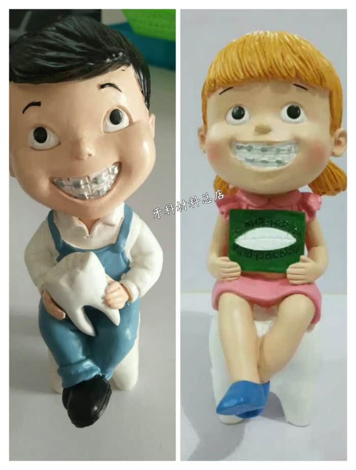 牙科摆件工艺品口腔诊所桌面展柜饰品正畸女孩带托槽男孩正畸模型在类目 个人护理/保健/按摩器材, 口腔护理, 其它口腔治疗设备中 - 来自Buy2taobao.com提供专业的淘宝代购服务