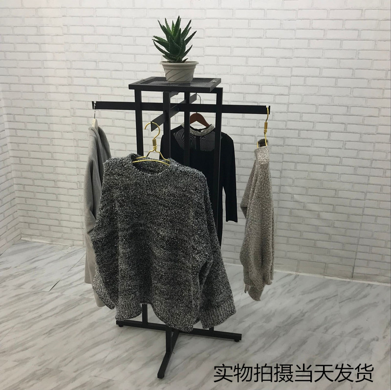高档铁艺四面中岛架展示架衣架挂衣架子服装店落地式移动男女货架在类目 商业/办公家具, 服装店家具, 服装展示架中 - 来自Buy2taobao.com提供专业的淘宝代购服务