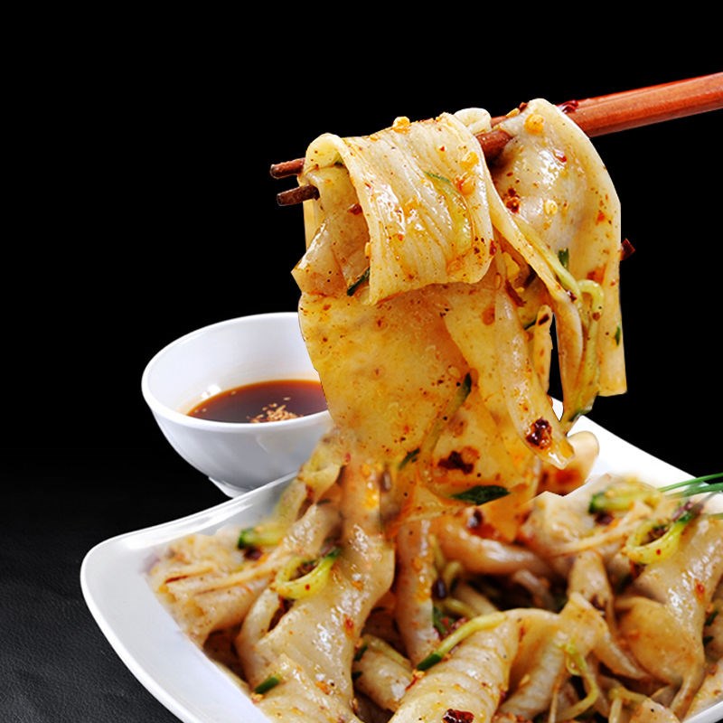 特产免煮干面皮干凉皮500g装精装带调料热炒面食凉拌速食小吃|ruв категории зерно риса/север и Юг сухих грузов/приправы, удобный момент, другие - от Buy2taobao.com для оказания профессиональной услуги покупки агента Taobao