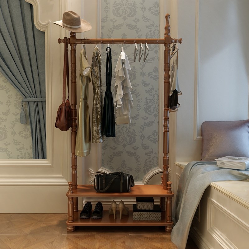European style Coat rack solid wood to ground bedroom originality Clothes hanger Modern simplicity Clothes rack Corner Storage rackin the Residential furniture , Shelf , Coat Rack category - from Buy2taobao.com to provide professional Taobao agent buy service