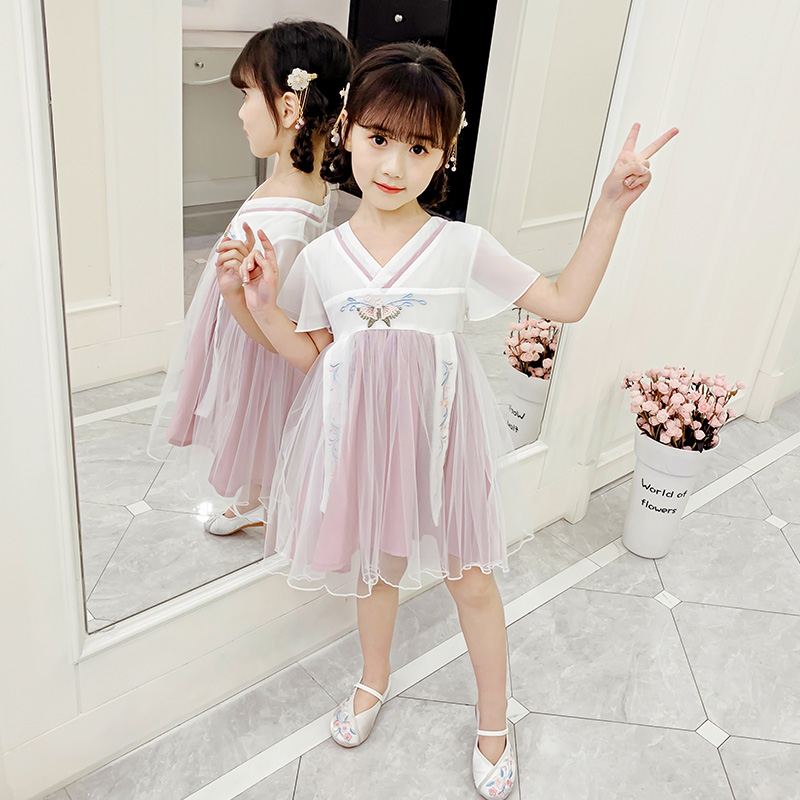 汉服女童襦裙夏装2019新款中国风儿童洋气唐装连衣裙女孩古装超仙|ruв категории Детская одежда, детей ципао/костюм/национальная одежда, костюм - от Buy2taobao.com для оказания профессиональной услуги покупки агента Taobao