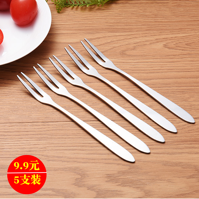 水果叉子儿童不锈钢二齿三齿家用套装蛋糕叉糖果叉甜品点心月饼叉在类目 餐饮具, 餐具, 水果叉/水果签中 - 来自Buy2taobao.com提供专业的淘宝代购服务