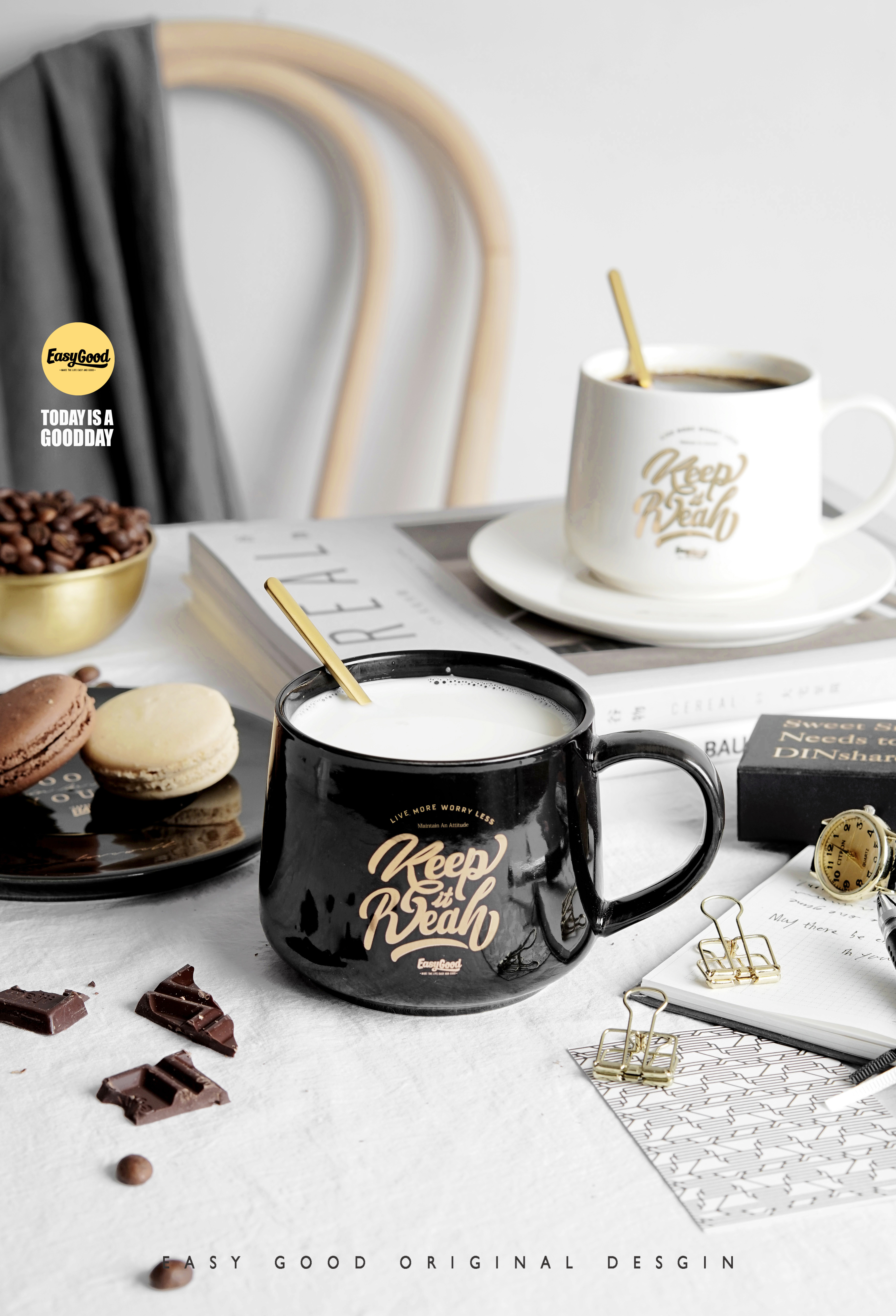 EASYGOOD北歐簡約ins情侶咖啡陶瓷杯盤套裝下午茶送禮物家用茶杯在類目 餐飲具, 咖啡器具, 咖啡杯中 - 來自Buy2taobao.com提供專業的淘寶代購服務