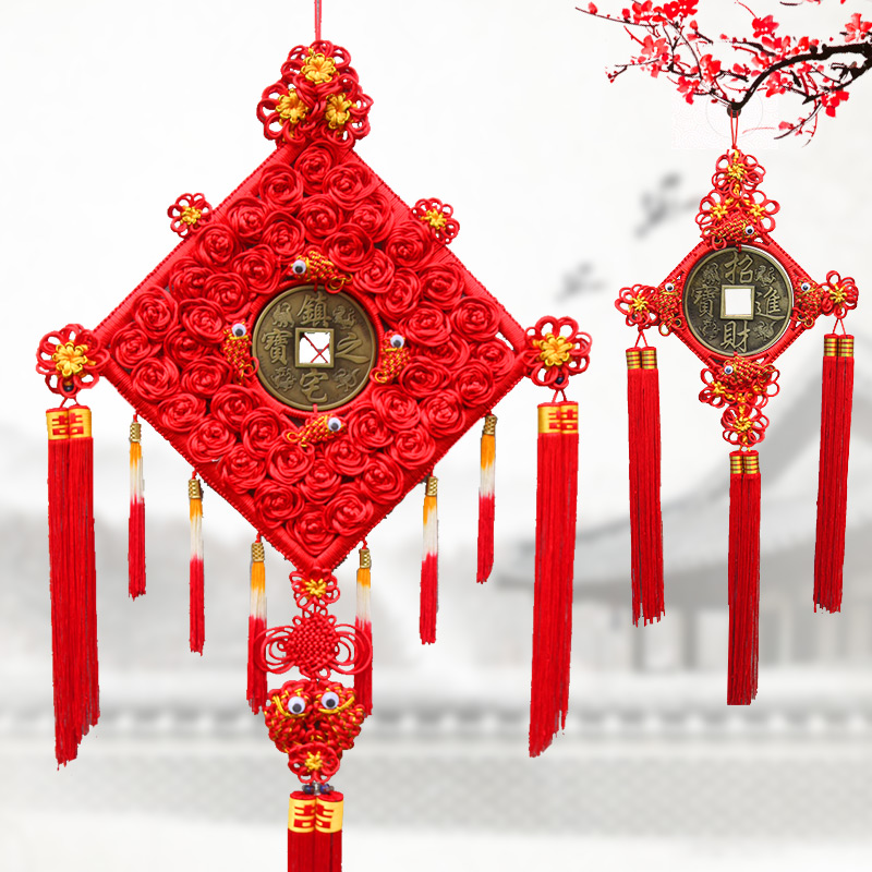 中国结挂件铜钱 过年装饰客厅大码小号镇宅招财辟邪乔迁新居开业|ruв категории Ручная работа, области народных ремесел, китайский узел - от Buy2taobao.com для оказания профессиональной услуги покупки агента Taobao