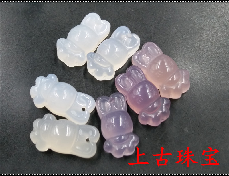 上古珠寶 天然冰種白玉髓瑪瑙米菲兔吊墜 淺粉色卡通小兔子在類目 飾品/流行首飾/時尚飾品新, 項墜/吊墜中 - 來自Buy2taobao.com提供專業的淘寶代購服務