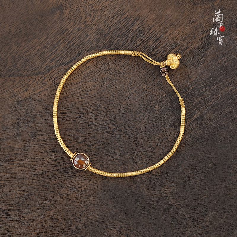 Deposit Blue Palace jewelry Handmade Gold Bian Yi design Bracelet etched carnelian 24k Golden Circlein the Accessories/Fashion Jewelry, Bracelet category - from Buy2taobao.com to provide professional Taobao agent buy service
