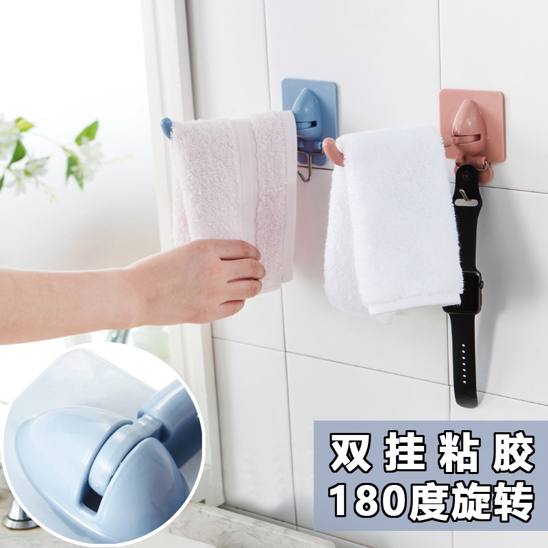 多功能强力粘胶毛巾架免打孔挂钩浴室卫生间墙壁可旋转厨房抹布在类目 家庭/个人清洁工具, 卫浴用具/卫浴配件, 毛巾挂/毛巾架中 - 来自Buy2taobao.com提供专业的淘宝代购服务