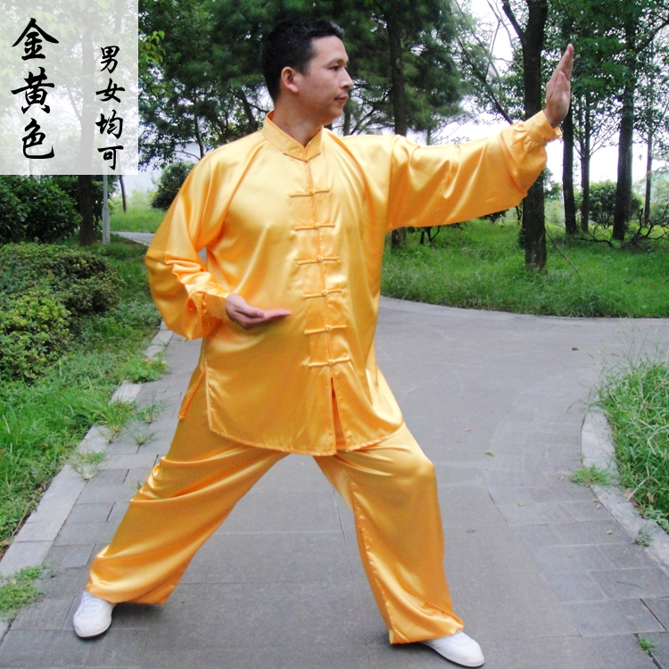 春秋表演太极服中老年练功服女士太极拳服装团体武术服男金黄色在类目 运动/瑜伽/健身/球迷用品, 跆拳道/武术/搏击, 太极, 太极服中 - 来自Buy2taobao.com提供专业的淘宝代购服务