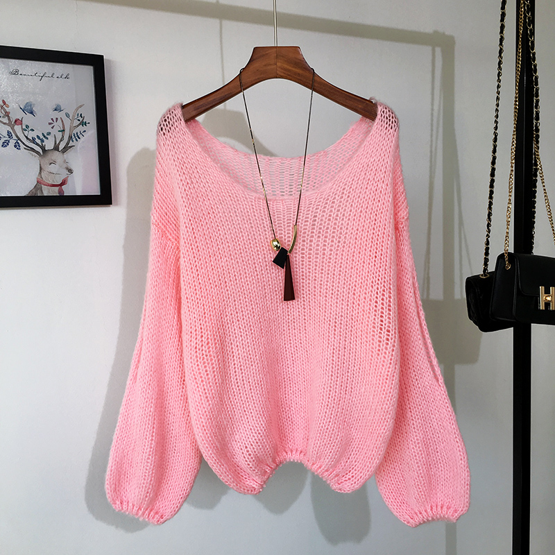 Autumn bishop sleeve Sweater Socket Korean Edition Easy T-shirts Lazy Hollow hole sweater coatin the Women's clothing/Boutique , Sweaters category - from Buy2taobao.com to provide professional Taobao agent buy service