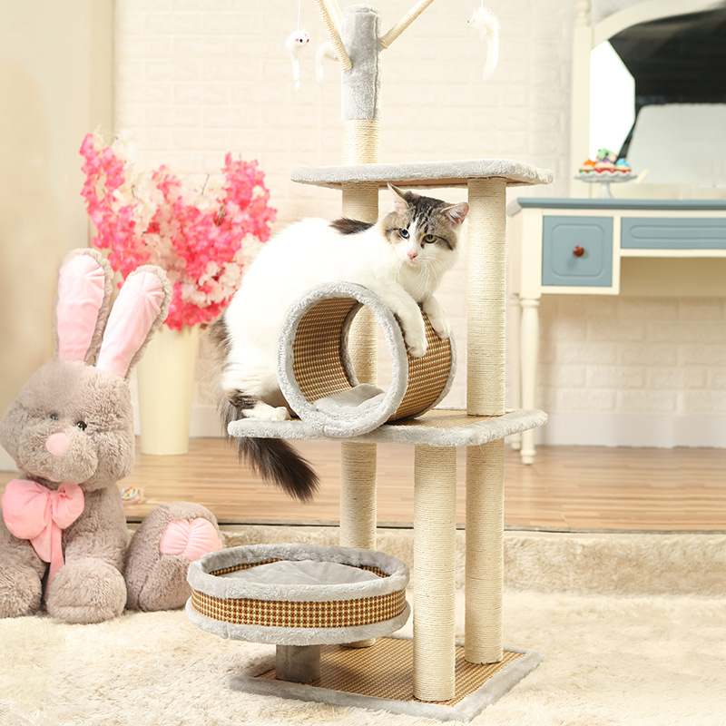 Cat Tree Cat litter one solid wood multi-storey Cats rack Sisal Cat scratch post Jumping Toys Cat house villain the Pet/Pet food and supplies , Cat/Dog Toys , Cat Tree category - from Buy2taobao.com to provide professional Taobao agent buy service
