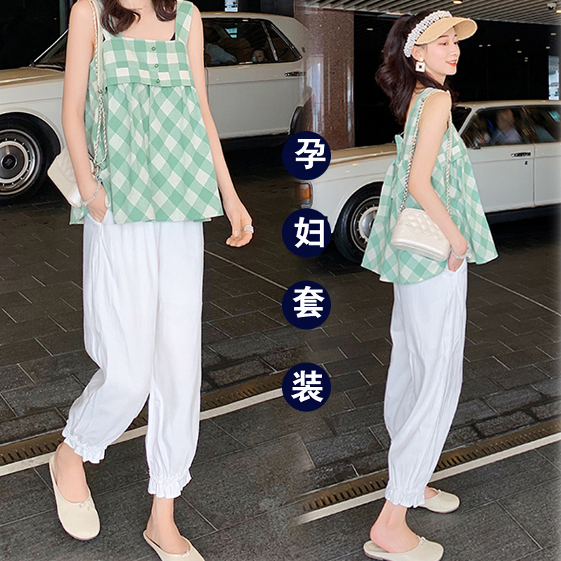 pregnant woman Summer wear suit Fashionable 2019 new pattern Chiffon Easy leisure time motion summer Exorcism Two piece setin the Maternity/Maternal supplies/Nutrition , Maternity , Set category - from Buy2taobao.com to provide professional Taobao agent buy service