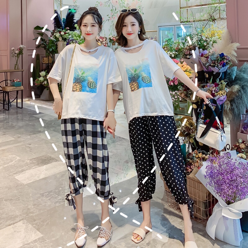 孕妇套装夏装2019新款短袖上衣休闲托腹裤外出孕妇休闲运动两件套在类目 孕妇装/孕产妇用品/营养, 孕妇装, 套装中 - 来自Buy2taobao.com提供专业的淘宝代购服务