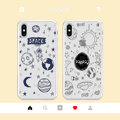 简约宇航员一加7pro手机壳涂鸦一加七T个性1+6T软五六oneplus情侣