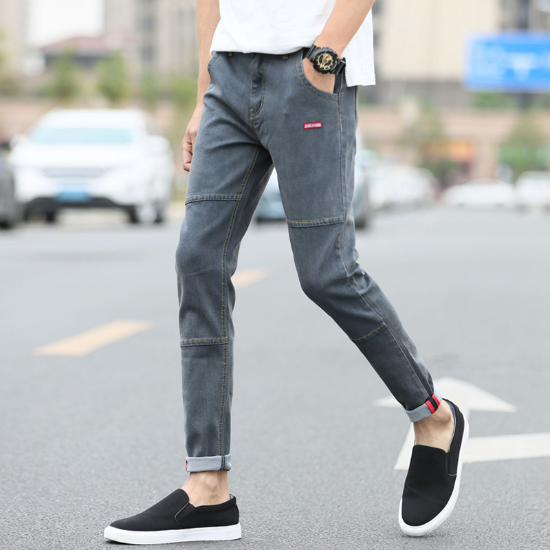 Nine points Jeans Chaopai Elastic force Self cultivation Feet black leisure time trousers student Korean Edition Trend summerin the Men's clothing, Jeans category - from Buy2taobao.com to provide professional Taobao agent buy service