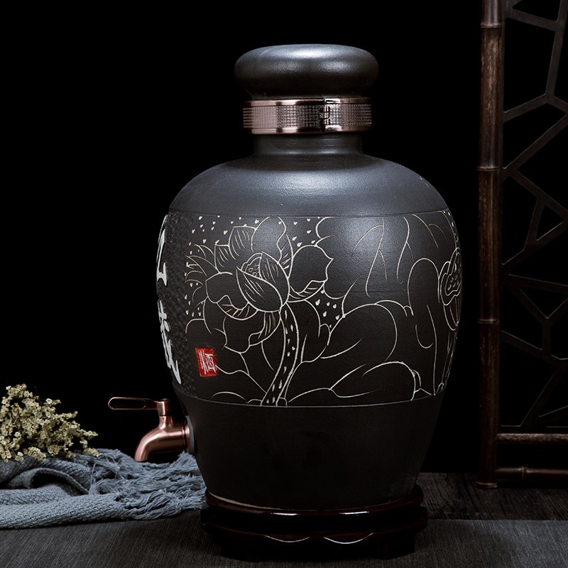 Ceramic wine jar 10 Jin 50 household seal up Wine jar Wine Jar The wine bottle Vintage Liquor store Earthen jarin the Tableware , Flagon/Wineglass/Wine , Home flagon category - from Buy2taobao.com to provide professional Taobao agent buy service