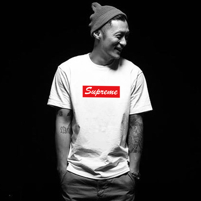 男士短袖t恤潮流宽松半袖男体恤纯棉短袖男ins潮牌情侣印花上衣服