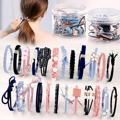 头绳韩国小清新扎头发橡皮筋发圈简约森女系个性皮套发绳成人头饰