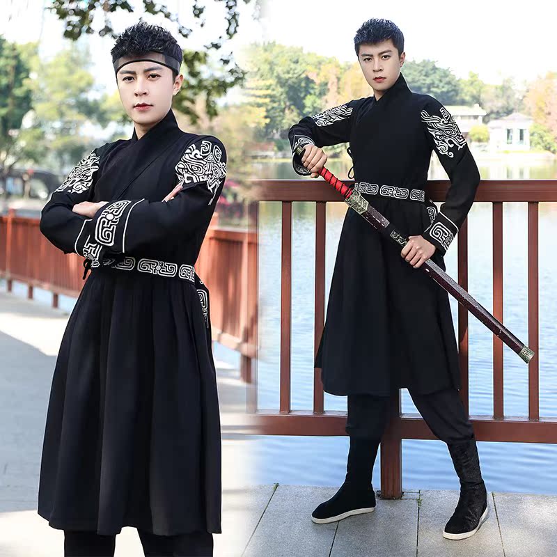 【七年老店】汉唐之梦汉服男正版原创非古装黑色系飞鱼服古风套装|msdalam kategori Pakaian Lelaki, pakaian kebangsaan - dari Buy2taobao.com untuk memberikan perkhidmatan ejen Taobao profesional membeli