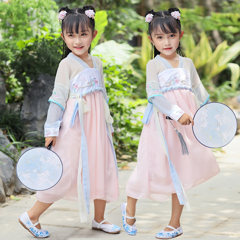 children Hanfu summer Ruskirt Child Tang costume Chinese style Dress Antiquity Ultra cents girl ancient costume fairyin the Children/Baby/Family fitted , Children's Robes/Costume/National costume , Costume category - from Buy2taobao.com to provide professional Taobao agent buy service