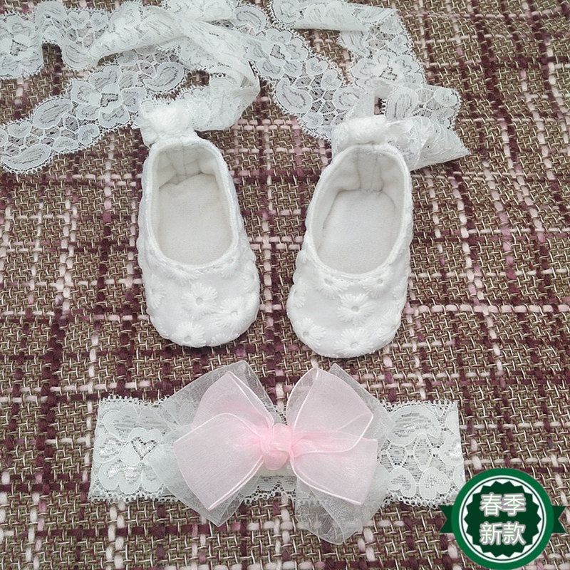 夏季新生儿满月百日礼服鞋周岁鞋蕾丝婴儿鞋白色女宝宝手工婴儿鞋在类目 童鞋/婴儿鞋/亲子鞋, 婴儿步前鞋/袜鞋中 - 来自Buy2taobao.com提供专业的淘宝代购服务
