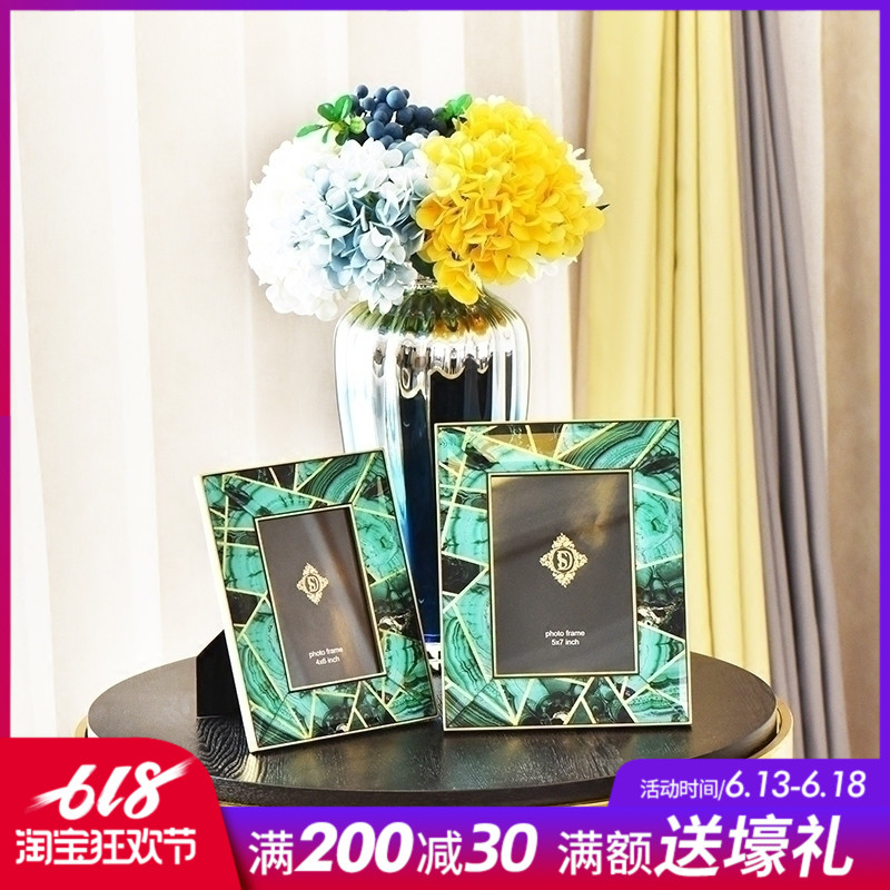 SAUMUR Emerald Agate Patterns Phnom Penh originality Glass decorate Photo frame Study Decoration 6 inch 7-inch albumin the Home accessories , Frame/Frames category - from Buy2taobao.com to provide professional Taobao agent buy service