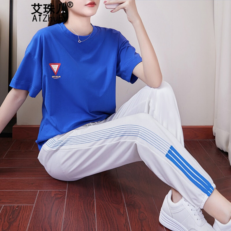 艾珠儿 休闲裤套装女夏季2019新款女装韩版时尚宽松短袖bf运动服在类目 模玩/动漫/周边/cos/桌游, Cosplay服饰/道具/服务, Cosplay女装中 - 来自Buy2taobao.com提供专业的淘宝代购服务