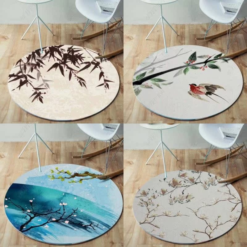 Chinese style style circular carpet a living room Coffee table blanket bedroom Study Lifts Cushion Round mats computer Seat cushionin the Home Fabric , Carpet category - from Buy2taobao.com to provide professional Taobao agent buy service