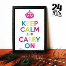 保持冷静继续前进 keep calm and carry on 二战海报 装饰画