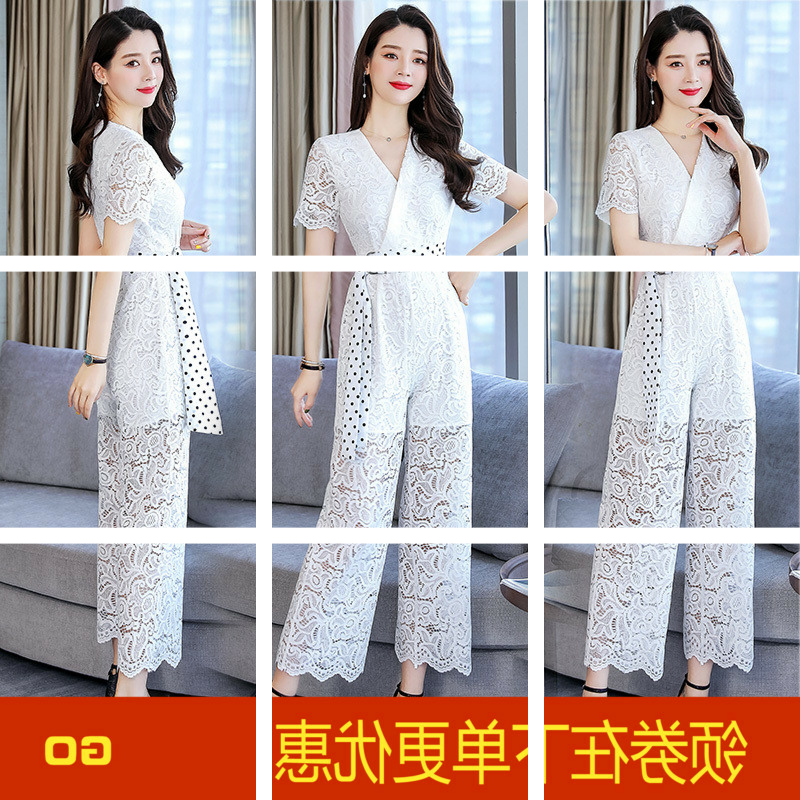 Yujie summer new pattern fashion Chiffon Two piece set Wide leg pants printing temperament strapless Fashionable Western style suit ladyin the Women's clothing/Boutique , Pants , Casual pants category - from Buy2taobao.com to provide professional Taobao agent buy service