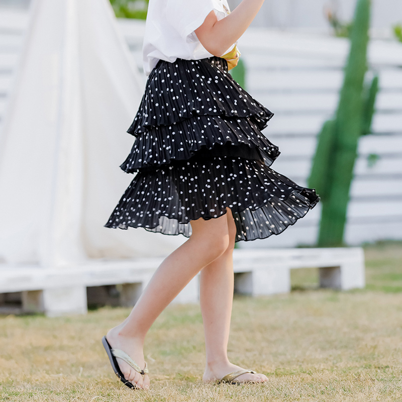 女童半身裙2019新款夏装儿童装中大童百褶裙子公主波点蛋糕裙洋气|ruв категории Детская одежда, юбки (новый), юбка - от Buy2taobao.com для оказания профессиональной услуги покупки агента Taobao